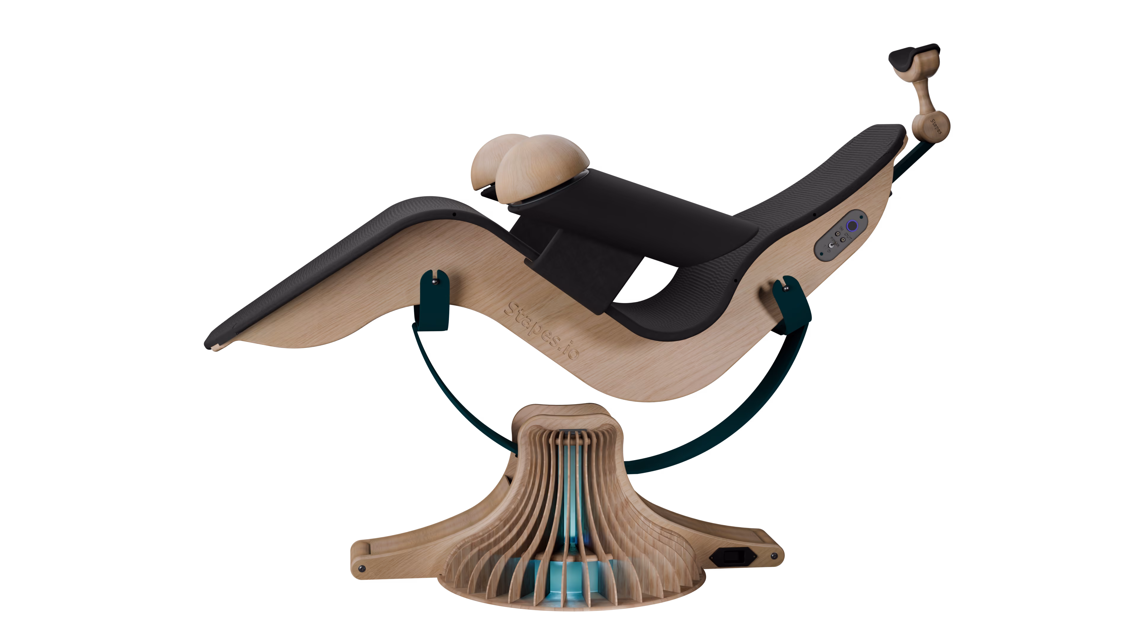Silhouette of the Stapes Banana chair arc, showing ergonomic spinal alignment